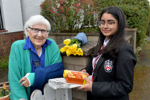 Patricia Hill with Divya Kumari 