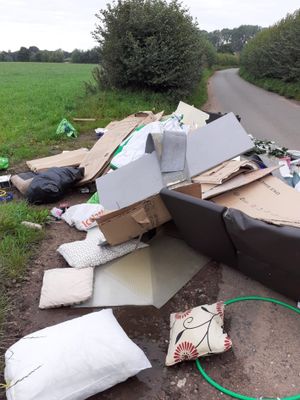 Rubbish from the bank holiday incident.