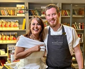 Bia with The Woodsman Executive Chef - and one of her show guests, Greg Newman.