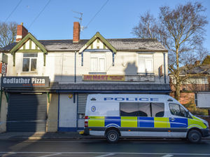 The scene in Stourbridge Road 