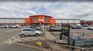Laura gave birth in this B&Q car park in Cannock. Photo: Google.
