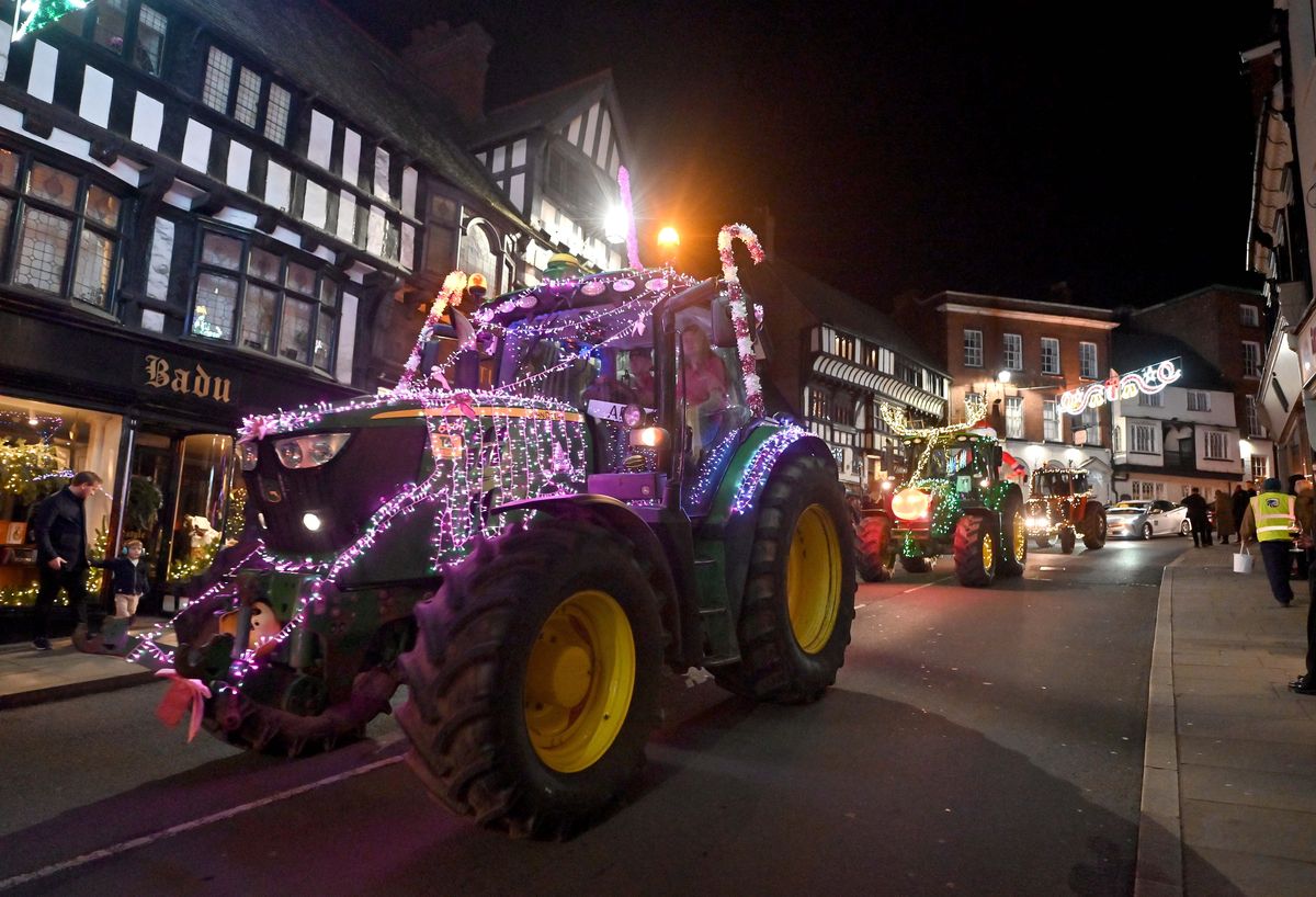 In pictures: Young farmers light up Shrewsbury with festive tractor run In pictures: Young farmers light up Shrewsbury with festive tractor run