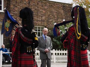 Supporting image for story: Oldest working royal Duke of Kent, 89, joined by duchess for birthday tribute