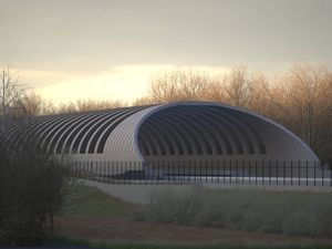 Artist's impression of structure over railway line