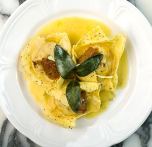 Delicate – one of the sage-topped pasta dishes