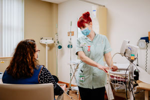 Health care assistant in outpatients, Lisa Griffiths