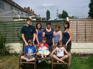 Ashleigh with his mum, Amanda, and siblings.