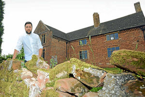 Luke Roper outside his house in Worcestershire which is under renovation