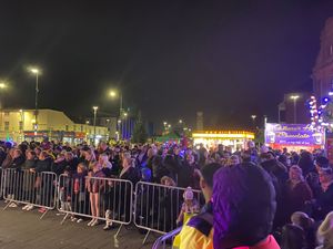 The Christmas lights switch on in Oldbury. Photo: Sandwell Council