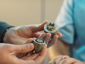 Supporting image for story: This 3D-printed locking wheel nut aims to cut alloy theft