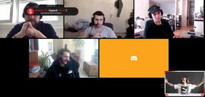 Griezmann (bottom right) streamed for 24 hours.