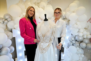 Victoria (left) and Eva Woodberry have opened up a bridal shop in Penkridge called Eva Victoria Bridal