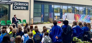 Explosive experiments were part of the launch ceremony.