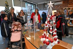 The visitor centre was full of people enjoying the restored Glass Cone