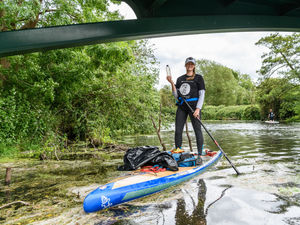 Supporting image for story: Paddleboarder travelling length of River Severn to highlight plastic pollution