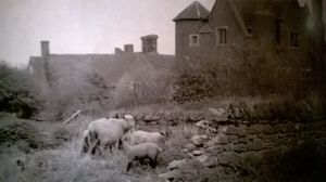 Peter Lea's photograph of Upton Cressett in the late 1960s, when he was planning to turn it into a 'commune of artisans'.
