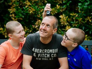 Supporting image for story: Lichfield dad and sons brave the shave for NHS fundraising challenge 