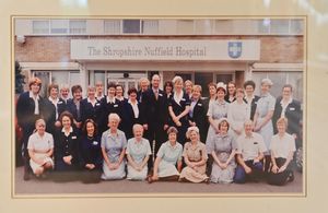 A picture of staff at the hospital in days gone by.