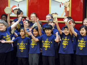 Supporting image for story: School choirs hit the right notes