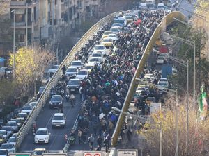 Supporting image for story: Iran’s supreme leader says protesters ‘ruining own streets’ to please Trump