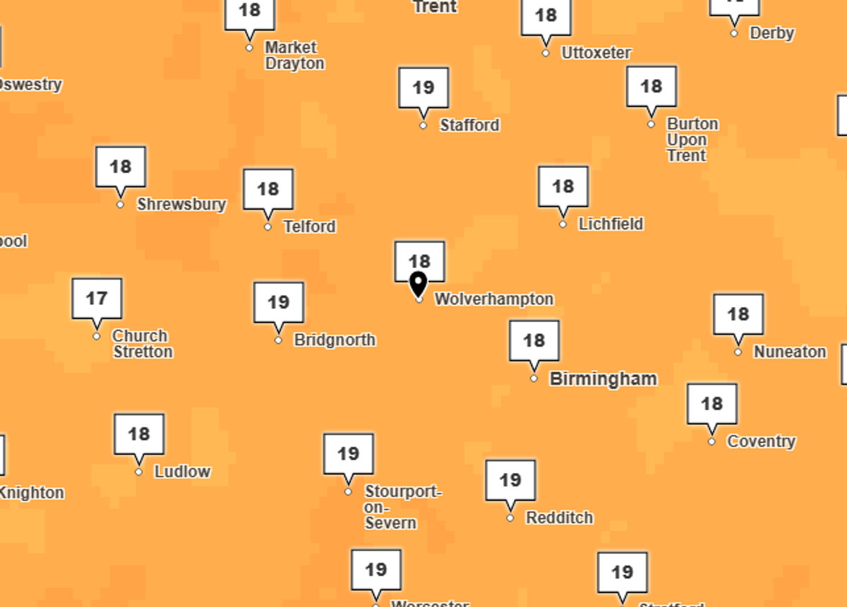Thunder and showers ahead despite high temperatures and plenty of sunshine in the West Midlands