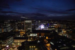 View of Birmingham taken from the cab of the 103 Colmore Row tower crane