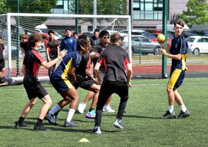 WALSALL COPYRIGHT NATIONAL WORLD TIM STURGESS 26/06/25Black Country School Games at the Walsall campus of the Univ of Wolverhampton.  Handball