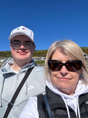 Simon and his mum, Sue.