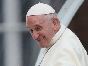 Pope Francis waving