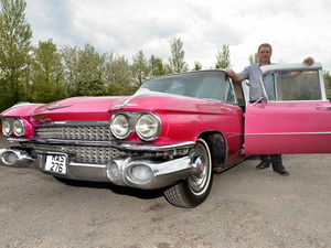 Supporting image for story: In the pink: Rare Cadillac hits the streets of Shropshire
