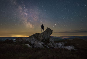 Lee Nuttall - @midlands_night_sky on Instagram - captured his own silhouette against the Milky Way at Stipertones.