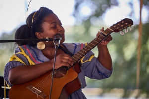 Supporting image for story: A Haitian vocalist and musician who focuses on dialogue and community will be playing at Presteigne in April