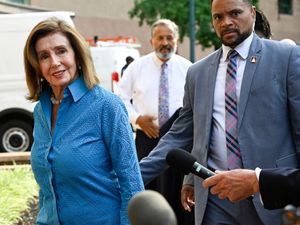 Supporting image for story: ‘It’s up to the president’ to decide whether to stay in the race, says Pelosi