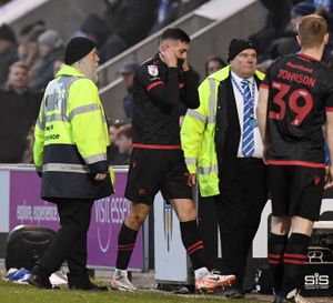 On the day Taylor Allen clocks up 100 appearances for the Saddlers he get sent off!