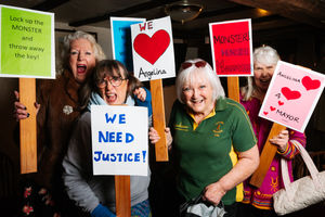 Liz Wydra, Carolin Edwards, Sally Skan and Eleanor Andrews, who are part of the production of Trial by Jury.