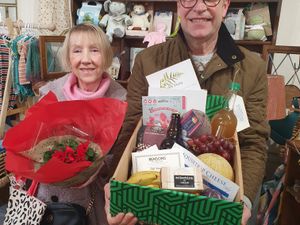 Supporting image for story: Loyal customers of Ludlow independents receive hampers as a big Christmas thank you