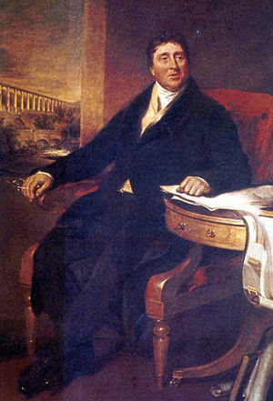 Thomas Telford in an 1822 painting by Samuel Lane