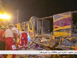 Supporting image for story: At least 28 people dead as bus carrying Shiite pilgrims crashes in Iran