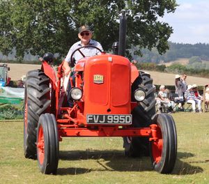Mervyn Price with his Nuffield 10-42. Image by E A Bates