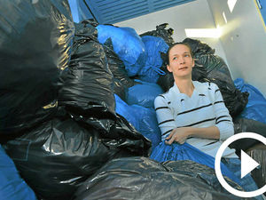 Supporting image for story: Video: Clothes mountain raising cash for Craven Arms pre-school