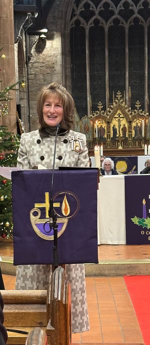 Lord-Lieutenant of Shropshire - Mrs Anna Turner at carol service December 2024 - St Andrews Church, Shifnal