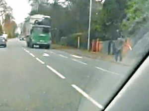 Supporting image for story: Driver captures Wolverhampton lorry attack suspect on video