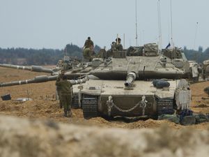 Supporting image for story: Israeli strikes kill at least 93 in Gaza as Trump wraps up Middle East visit