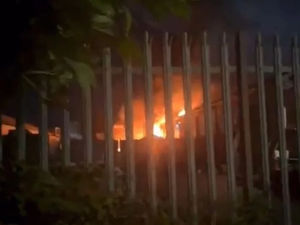 Supporting image for story: Watch: Dramatic footage of fire in Willenhall attended by 60 West Midlands firefighters