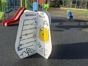 The newly refurbished Tilstock Crescent play area.