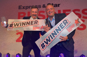 John Bowater and James Lane from Homeserve which won Business of the Year