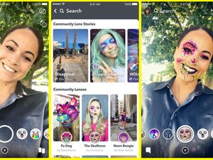 Supporting image for story: Snapchat users can now search thousands of Lenses using the new Lens Explorer