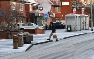 Taking it steady in Aldridge centre. Photo: Tim Thursfield