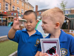 4-year-olds Lucas Kwong and Freddie Meddows.