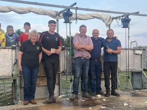 The winners in the Clean Shear 2025 Open Class – 1, Tom Evans; 2, Meurig Rees; 3, Mikey Lewis